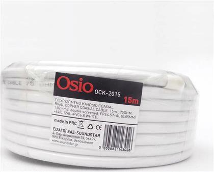 Osio Καλώδιο Ομοαξονικό Ατερμάτιστο - Ατερμάτιστο 15m Μαύρο (OCK-2015)