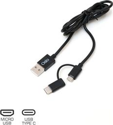 Osio Regular USB to Type-C / micro USB Cable Μαύρο 1m (OTU-495B) από το Esmarket