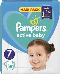 Pampers Active Baby Πάνες με Αυτοκόλλητο No. 7 για 15+kg 40τμχ από το e-Fresh