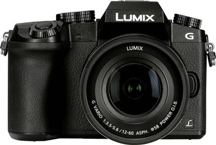 Panasonic Mirrorless Φωτογραφική Μηχανή Lumix DMC-G70 Micro Four Thirds (4/3'') Kit (G Vario 12-60mm F3.5-5.6 Asph. Power OIS) Black