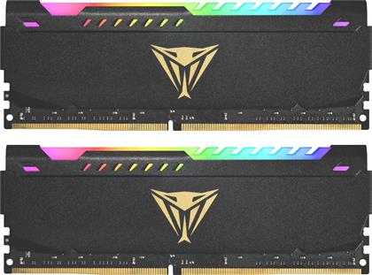 Patriot Viper Steel RGB 16GB DDR4 RAM με 2 Modules (2x8GB) και Ταχύτητα 3600 για Desktop