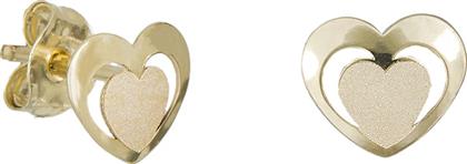 Παιδικά σκουλαρίκια Κ9 καρδιές 029091 029091 Χρυσός 9 Καράτια