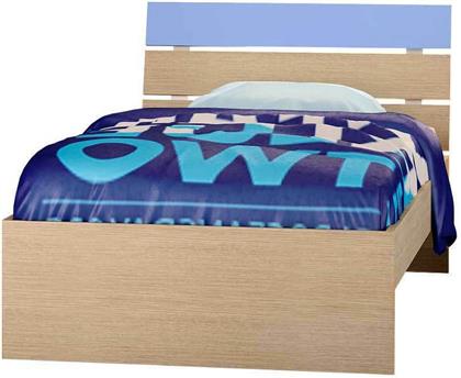 Παιδικό Κρεβάτι Ημίδιπλο για Στρώμα 110x190cm Μπλε Δρυς Νότα από το Designdrops