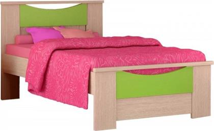 Παιδικό Κρεβάτι Ημίδιπλο για Στρώμα 110x190cm Πράσινο Δρυς Χαμόγελο από το Designdrops