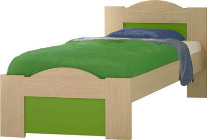 Παιδικό Κρεβάτι Ημίδιπλο για Στρώμα 110x190cm Πράσινο Δρυς Κύμα