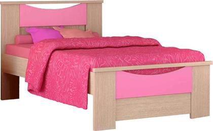 Παιδικό Κρεβάτι Ημίδιπλο για Στρώμα 110x190cm Ροζ Δρυς Χαμόγελο από το Designdrops