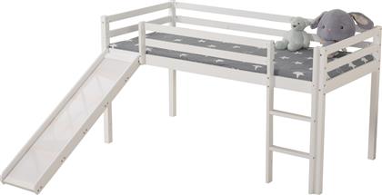Παιδικό Κρεβάτι Υπερυψωμένο για Στρώμα 90x200cm Λευκό Tobias από το Polihome