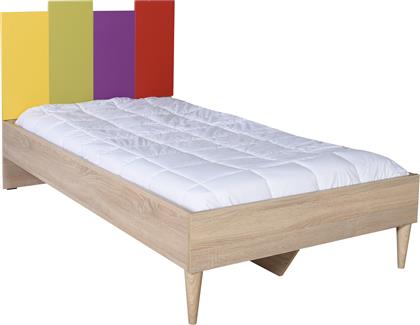 Παιδικό Κρεβάτι Μονό για Στρώμα 100x200cm Πολύχρωμο Φυσικό Rainbow από το Katoikein