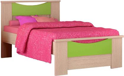 Παιδικό Κρεβάτι Μονό για Στρώμα 90x190cm Πράσινο Δρυς Χαμόγελο από το Designdrops