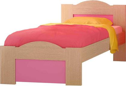 Παιδικό Κρεβάτι Μονό για Στρώμα 90x190cm Ροζ Δρυς Κύμα