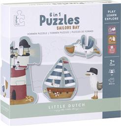 Παιδικό Puzzle 6 in 1 Sailors Bay 24pcs για 2+ Ετών Little Dutch