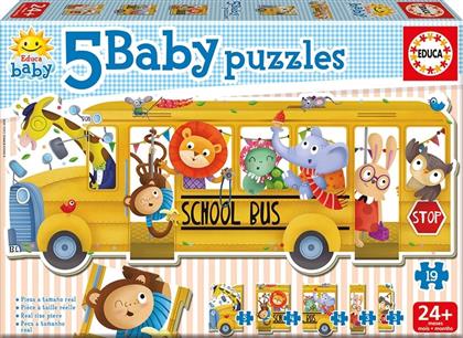 Παιδικό Puzzle Animals School Bus 19pcs για 2+ Ετών Educa από το Plus4u