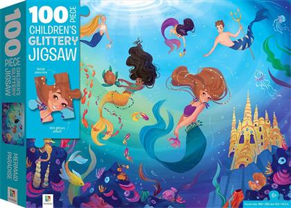 Παιδικό Puzzle Mermaids Glittery 100pcs για 5+ Ετών Hinkler