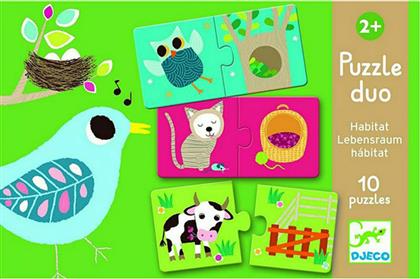 Παιδικό Puzzle Ζωάκια στη Φωλίτσα τους 20pcs για 2+ Ετών Djeco από το Moustakas Toys
