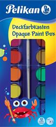 Pelikan Σετ Νερομπογιές με Πινέλο σε Κασετίνα 12 Χρωμάτων