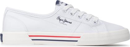 Pepe Jeans Brady Basic Γυναικεία Sneakers Λευκά από το Spartoo
