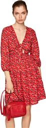 Pepe Jeans Marta Mini All Day Φόρεμα με Μανίκι 3/4 Κόκκινο από το Plus4u