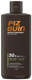 Moisturising Αδιάβροχη Αντηλιακή Λοσιόν για το Σώμα SPF50 200ml Piz Buin από το e-Fresh