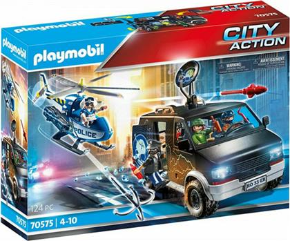 Playmobil City Action Αστυνομικό Ελικόπτερο & Ληστές με Βαν για 4-10 ετών από το Toyscenter