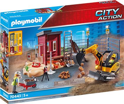Playmobil City Action Mini Excavator with Building Section για 5+ ετών