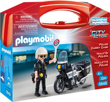 Playmobil City Action Βαλιτσάκι Αστυνόμος με Μοτοσικλέτα για 4+ ετών από το Moustakas Toys
