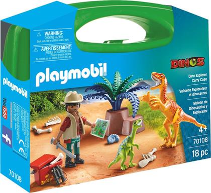 Playmobil Dinos Dino Explorer Carry Case για 4+ ετών