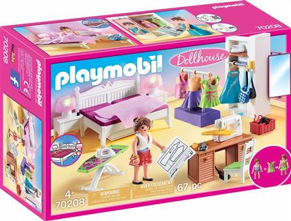 Playmobil Dollhouse Υπνοδωμάτιο με Ατελιέ Ραπτικής για 4+ ετών