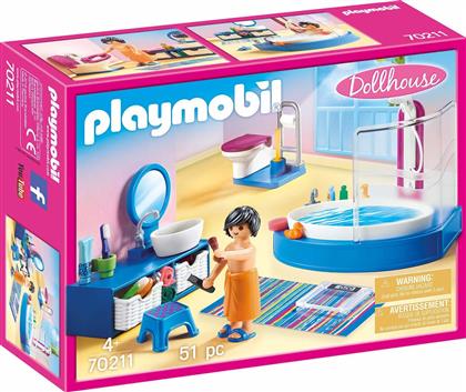 Playmobil Dollhouse Πολυτελές Λουτρό με Μπανιέρα για 4+ ετών από το Toyscenter