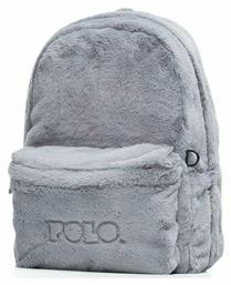 Polo Mini Fur Γυναικείο Υφασμάτινο Σακίδιο Πλάτης Γκρι 6lt