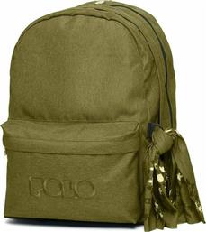 Polo Original Double Jean Σχολική Τσάντα Πλάτης Γυμνασίου - Λυκείου σε Πράσινο χρώμα Μ32 x Π23 x Υ40cm από το Athletix