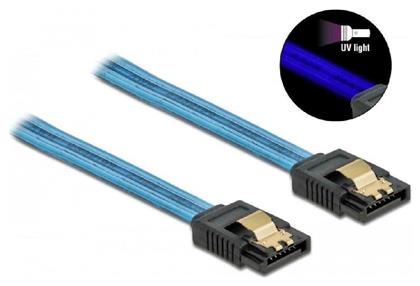 Powertech 7-Pin SATA III male - 7-Pin SATA III male Cable 0.7m Μπλε (CAB-W037)