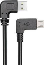 Powertech Angle (90°) USB 2.0 to micro USB Cable Μαύρο 0.5m (CAB-U132) από το Public