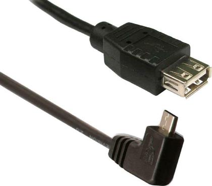 Powertech Angle (90°) USB 2.0 to micro USB Cable Μαύρο 1.5m (CAB-U026) από το Public
