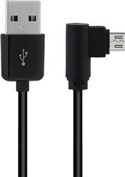 Powertech Angle (90°) USB 2.0 to micro USB Cable Μαύρο 3m (CAB-U126) από το Public