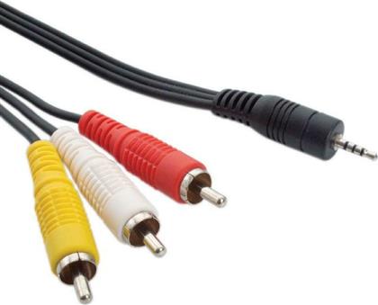 Powertech AV Cable 3.5mm male - 3x RCA male 1.5m (CAB-R010) από το Public