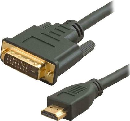 Powertech Cable DVI-D male - HDMI male 1.5m (CAB-H023) από το Public