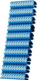 Powertech Clip Αρίθμησης Νο 6 Μπλε 10τμχ