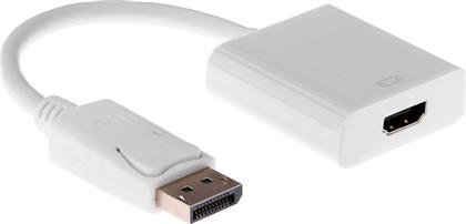 Powertech Display Port to HDMI Μετατροπέας DisplayPort male σε HDMI female Λευκό από το Public