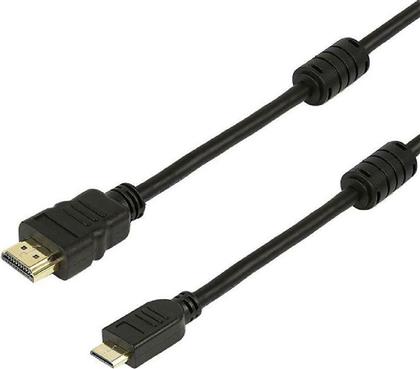 Powertech HDMI 1.4 Cable HDMI male - mini HDMI male 5m Μαύρο