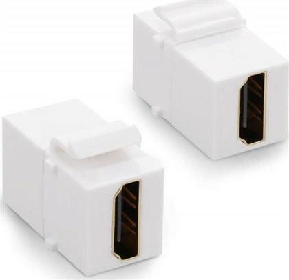Powertech HDMI Adapter για Patch Panel Λευκό