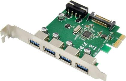 Powertech Κάρτα PCIe σε 4 θύρες USB 3.0 από το Public
