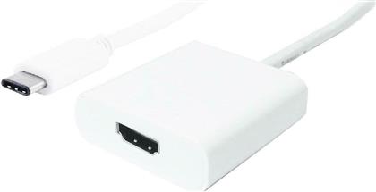 Powertech Μετατροπέας USB-C male σε HDMI female Λευκό (PTH-037) από το Public