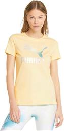 Puma Crystal Galaxy Γυναικείο Αθλητικό T-shirt Κίτρινο