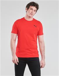 Puma Ess Αθλητικό Ανδρικό T-shirt Κόκκινο Μονόχρωμο