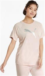Puma Evostripe Γυναικείο T-shirt Ροζ με Στάμπα