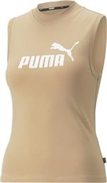 Puma Γυναικεία Αθλητική Μπλούζα Αμάνικη Μπεζ