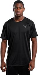 Puma Mass Merchants Αθλητικό Ανδρικό T-shirt Μαύρο με Λογότυπο από το SportsFactory