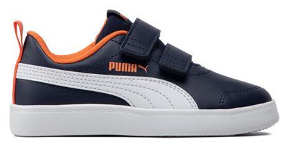 Puma Παιδικά Sneakers Courtflex με Σκρατς Navy Μπλε