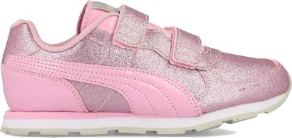 Puma Παιδικά Sneakers Vista Glitz με Σκρατς για Κορίτσι Ροζ από το MybrandShoes