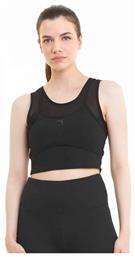 Studio Layered Αμάνικο Αθλητικό Crop Top Μαύρο Puma από το Favela